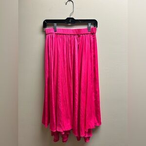Anthropologie Bright Pink A-Line Skirt